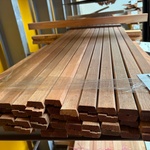 Ca. 49x Meranti Sponninglatten Volhout Onbehandeld, 15x36mm, lengte 58